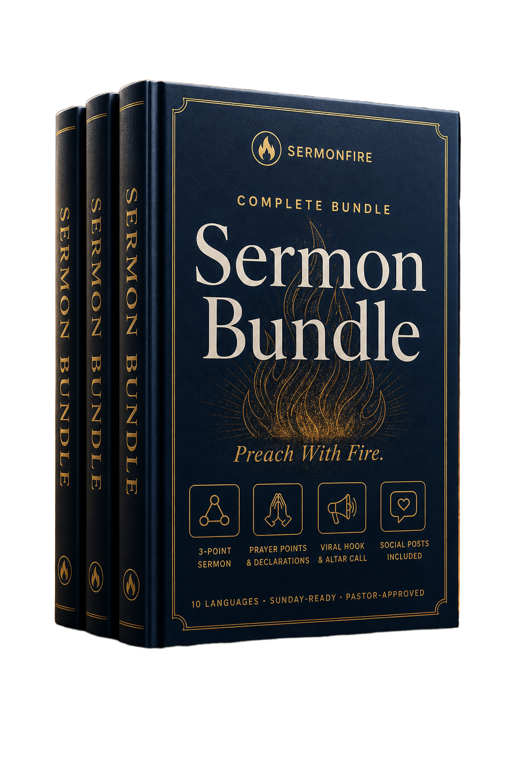 SermonFire Complete Bundle — stack of three sermon bundle books